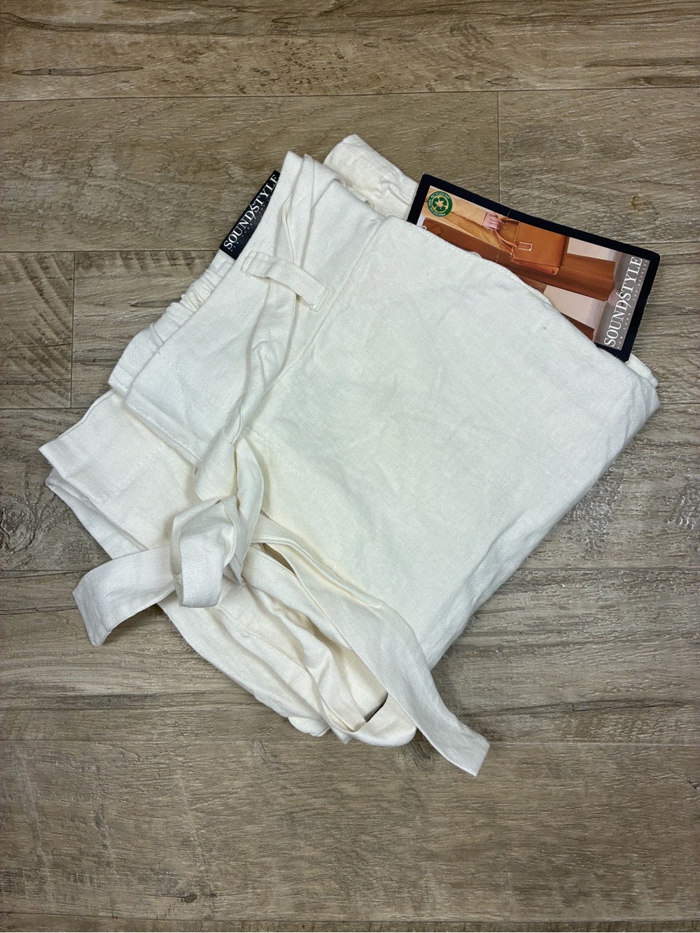 Soundstyle Fifth Avenue Linen Blend High Waisted Wide Leg Pants